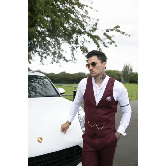 Mens Waistcoat Herringbone Tweed Check 1920s Peaky Blinders Gatsby Vintage - Image 21
