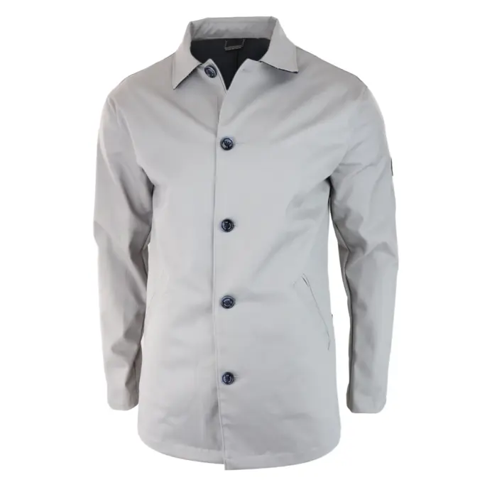 Mens Mid Length Overcoat Jacket Light Weight Smart Casual Beige Navy Mac - Image 6