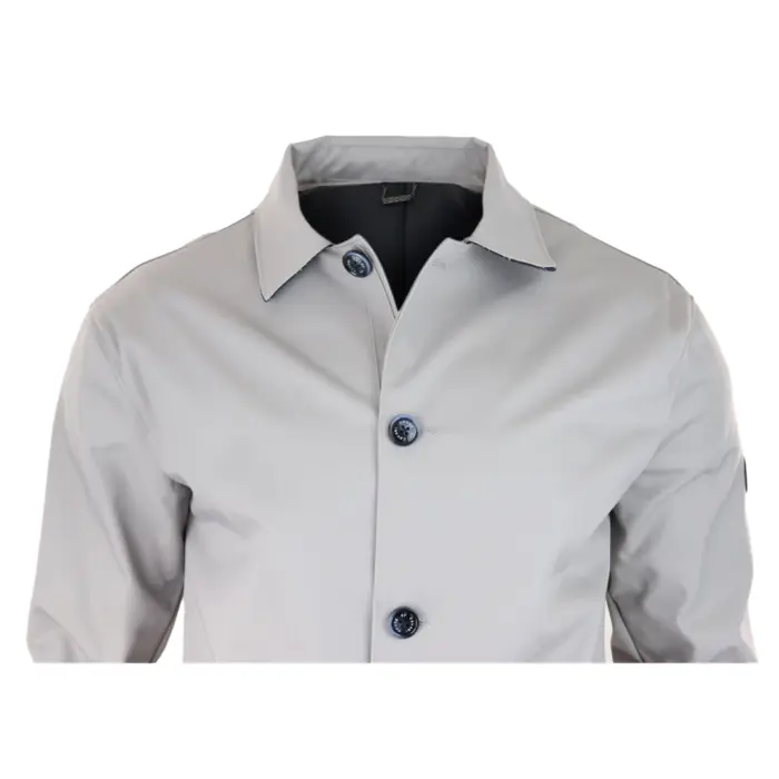 Mens Mid Length Overcoat Jacket Light Weight Smart Casual Beige Navy Mac - Image 5