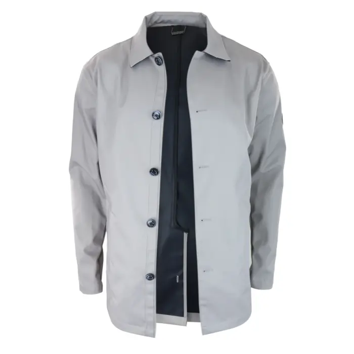 Mens Mid Length Overcoat Jacket Light Weight Smart Casual Beige Navy Mac - Image 3