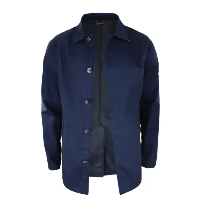 Mens Mid Length Overcoat Jacket Light Weight Smart Casual Beige Navy Mac - Image 9
