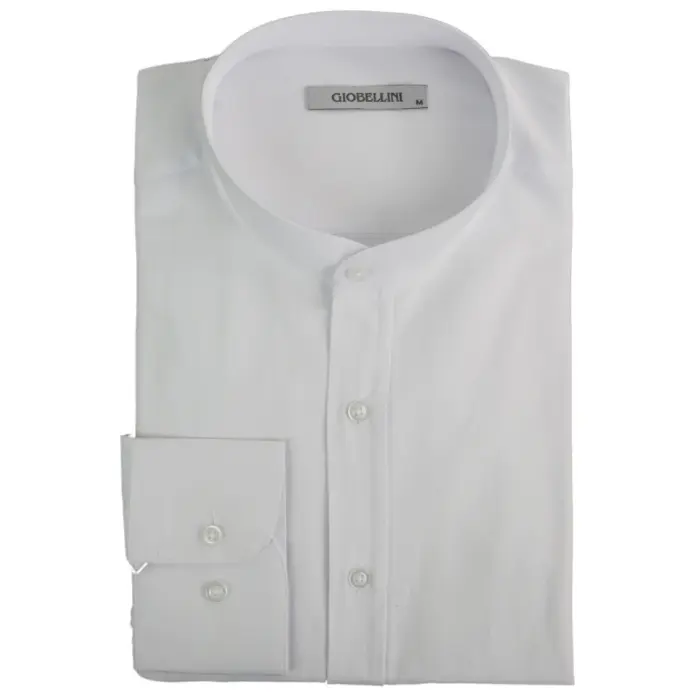 Mens Retro 1920s Shirt Vintage Classic Removable Collar Stripe Grandad Nehru Shelby Penny Button - Image 20