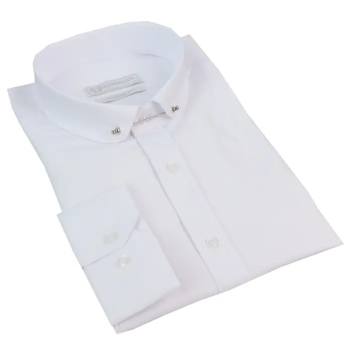 Mens Club Collar Shirt With Bar Poplin Pin White Black 1920s Peaky Blinders - Image 7