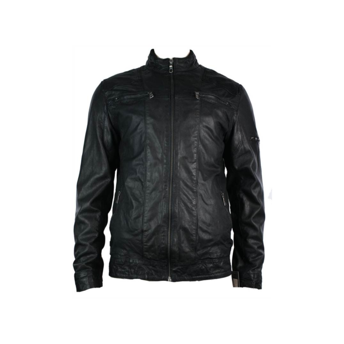 Mens Biker Motorcycle Vintage Distressed Brown Zip Short Leather Jacket Suede - Image 7