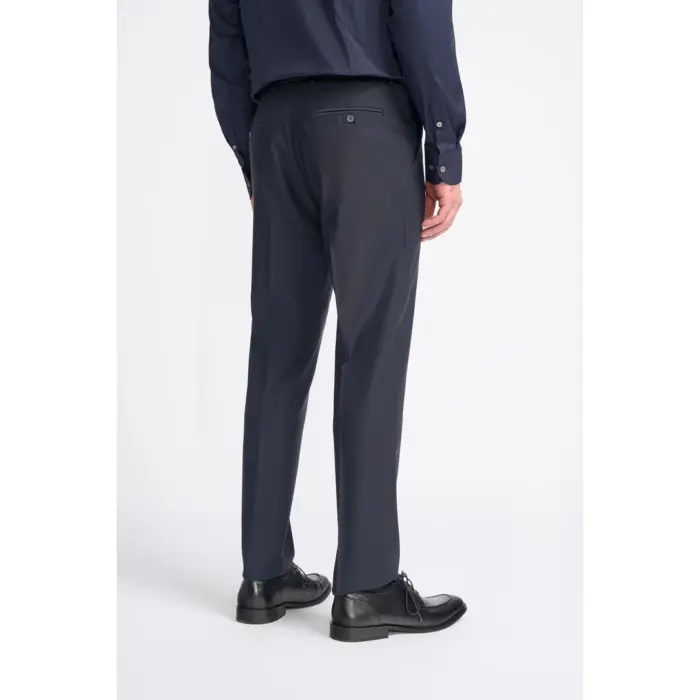 Men's Trousers Dark Navy Formal Suit Pants - Image 2