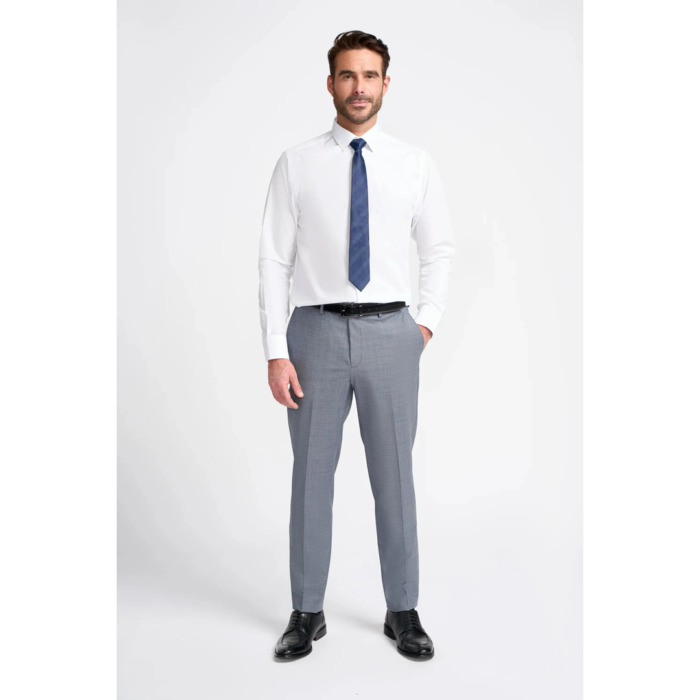 Men's Trousers Grey Formal Suit Pants - Image 2
