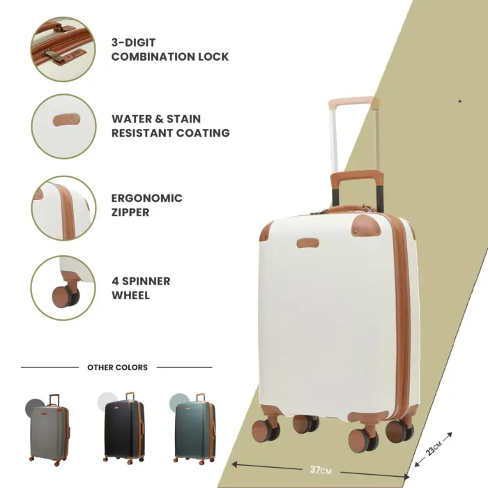 Luggage Suitcase Travel Bag Carry On Hand Cabin Check in Expandable Hard-Shell 4 Spinner Wheels Trolley Set | Carnaby - Image 24