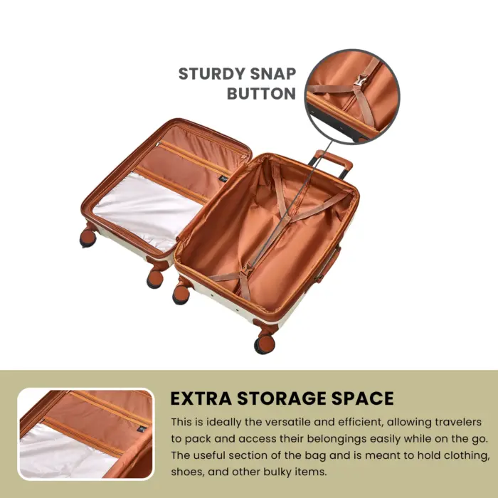 Luggage Suitcase Travel Bag Carry On Hand Cabin Check in Expandable Hard-Shell 4 Spinner Wheels Trolley Set | Carnaby - Image 26