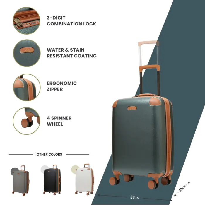 Luggage Suitcase Travel Bag Carry On Hand Cabin Check in Expandable Hard-Shell 4 Spinner Wheels Trolley Set | Carnaby - Image 54