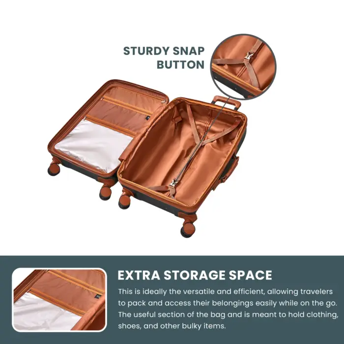 Luggage Suitcase Travel Bag Carry On Hand Cabin Check in Expandable Hard-Shell 4 Spinner Wheels Trolley Set | Carnaby - Image 56