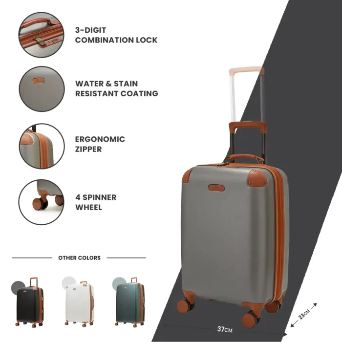 Luggage Suitcase Travel Bag Carry On Hand Cabin Check in Expandable Hard-Shell 4 Spinner Wheels Trolley Set | Carnaby - Image 76
