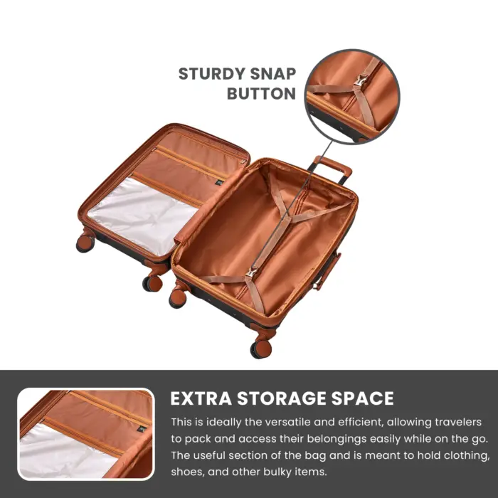 Luggage Suitcase Travel Bag Carry On Hand Cabin Check in Expandable Hard-Shell 4 Spinner Wheels Trolley Set | Carnaby - Image 78