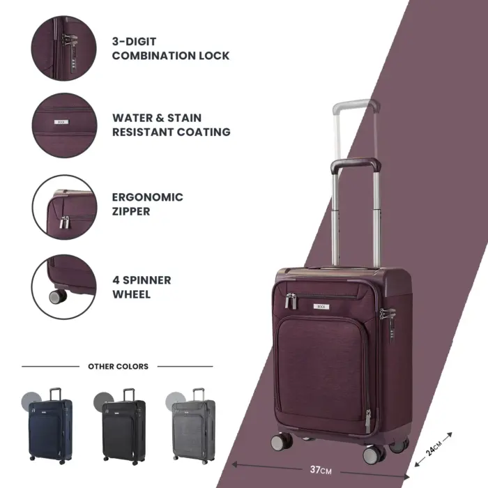 Luggage Suitcase Travel Bag Carry On Hand Cabin Check in Lightweight Expandable 4 Spinner Wheels Trolley Set | Parker - Image 34