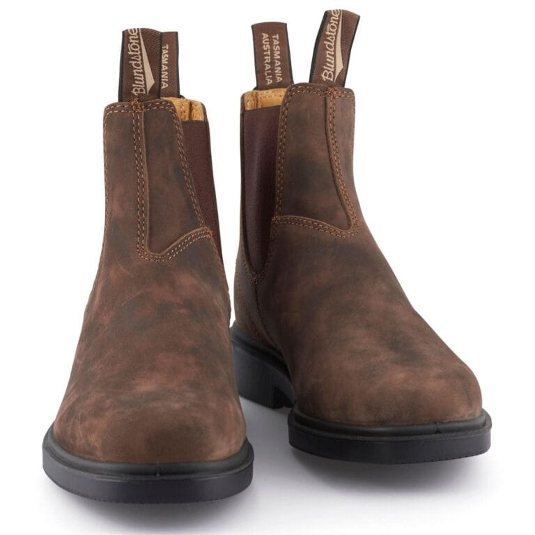 Stivaletti Chelsea australiani Blundstone 1306 con punta a scalpello, marrone rustico - Knighthood Store