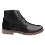 Stivali da uomo con punta tonda e lacci, in vera pelle, neri, marrone chiaro, eleganti, casual - Knighthood Store