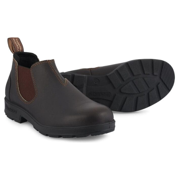 Blundstone 2038 Stivali bassi in pelle marrone, stile retrò vintage, slip-on - Knighthood Store