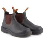 Bottines Chelsea Blundstone 192 en cuir marron à bout en acier - Knighthood Store
