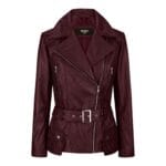 Trench mi-long en cuir véritable pour femme, couleur beige, noir, bleu sarcelle, vert - Knighthood Store