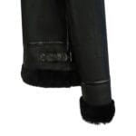 Womens Classic Black Real Sheepskin Zip Flying Jacket B3 Pilot Coat Tailored Fit - Knighthood Store