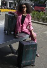 Luggage Suitcase Travel Bag Carry On Hand Cabin Check in Hard-Shell 4 Spinner Wheels Trolley Set | Vintage - Image 23