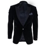 Mens Soft Velvet 1 Button Dinner Jacket Tuxedo Blazer Smart Casual Tailored Fit - Knighthood Store