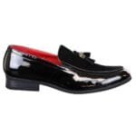 Mocasines de conducción para hombre, de piel sintética brillante, con borlas y charol, estilo informal elegante - Knighthood Store
