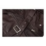 Trench mi-long en cuir véritable pour femme, couleur beige, noir, bleu sarcelle, vert - Knighthood Store