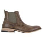 Botas brogue para hombre, sin cordones, con cremallera, estilo clásico de los años 20, estilo Gatsby, anteojeras de cuero - Knighthood Store