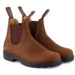 Bottines Chelsea Blundstone 562 Crazy Horse en cuir marron et nubuck beige classiques - Knighthood Store