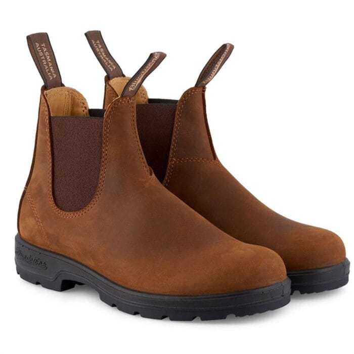 Botas Chelsea Blundstone 562 Crazy Horse de piel marrón, estilo nobuk tostado, clásicas - Knighthood Store
