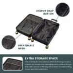 Luggage Suitcase Travel Bag Carry On Hand Cabin Check in Hard-Shell 4 Spinner Wheels Trolley Set | Vintage - Image 20