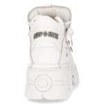 Botas moteras punk góticas de cuero blanco metalizado New Rock 106N-S8 - Tienda Knighthood