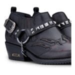 Zapatos de vaquero de cuero auténtico para hombre Wincklepickers, tacón cubano, cinturón de metal, estampado de cocodrilo occidental - Tienda Knighthood