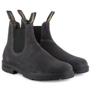 Stivaletti Chelsea Blundstone 1910 in pelle scamosciata grigio acciaio, stile vintage, alla caviglia - Knighthood Store
