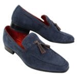Mocassini da uomo in pelle scamosciata, scarpe da guida slip-on con nappe, eleganti e casual - Knighthood Store