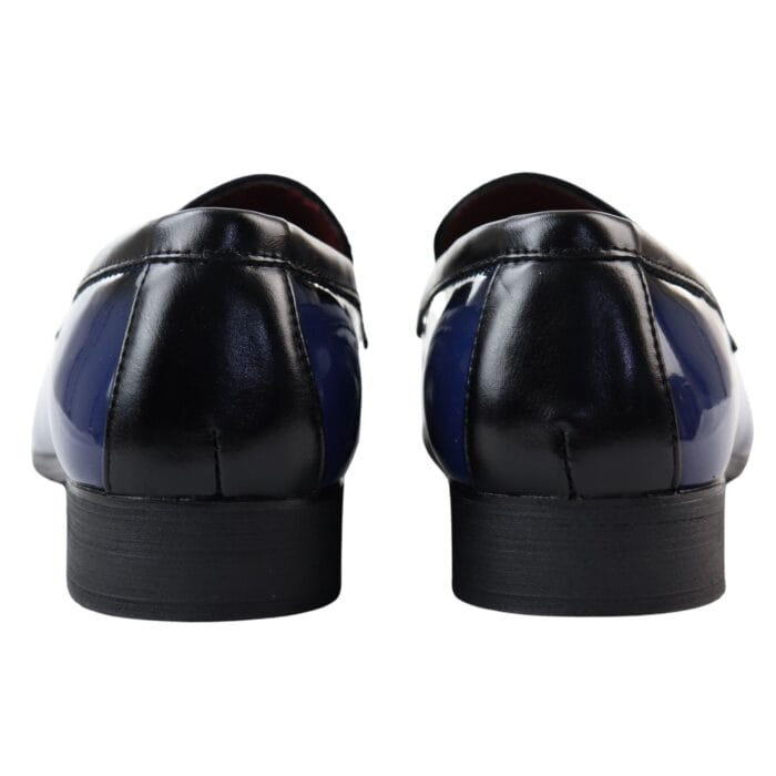 Mocassini da uomo in pelle verniciata, foderati, con nappe, scarpe eleganti - Knighthood Store