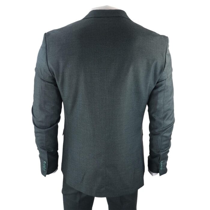 Mens Classic 3 Piece Suit Olive Green Pocket Chain Wedding Tailored Fit Vintage Formal - Knighthood Store