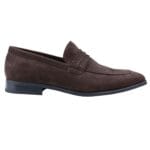 Mocassini da uomo, scarpe eleganti eleganti in pelle scamosciata, foderate, senza lacci, nere e marroni - Knighthood Store