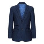Traje de tweed azul marino de tres piezas para niño, estilo ojo de pájaro, elegante, formal, para boda, clásico, años 20 - Knighthood Store