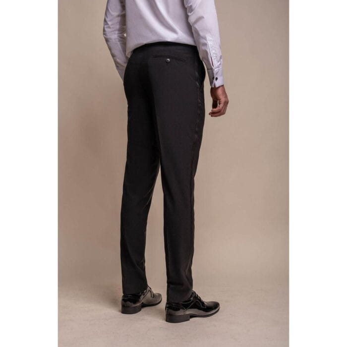 Smoking da uomo nero, 2 pezzi, con collo a scialle - Knighthood Store