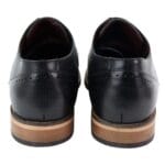 Zapatos casuales elegantes de cuero auténtico para hombre, para oficina, boda, con cordones, estilo brogue sencillo - Knighthood Store