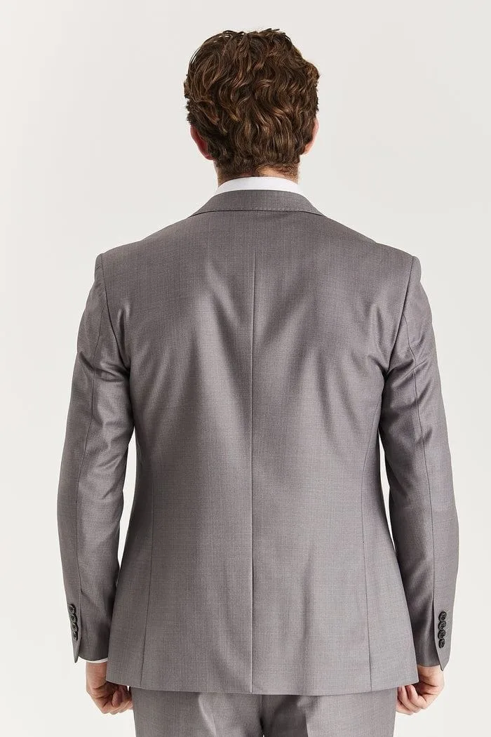 Edward - Men's Grey 3 Piece Stitch Lapel Classic Suit - Image 7