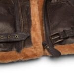 Veste d'hiver vintage zippée en peau de mouton véritable marron pour femme, avec ceinture en fourrure de chameau - Knighthood Store