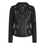 Giacca da motociclista da corsa in vera pelle blu morbida da donna e ragazza - Knighthood Store