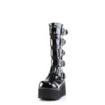 Stivali al ginocchio Demonia TRASHVILLE 518 unisex Goth Punk Rock Nero Vernice Platform - Knighthood Store
