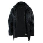 Mens 3/4 Real Leather Safari Jacket Overcoat Removable Double Zip Black Brown - Knighthood Store