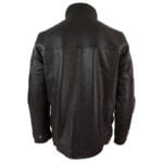 Mens 3/4 Real Leather Safari Jacket Overcoat Removable Double Zip Black Brown - Knighthood Store