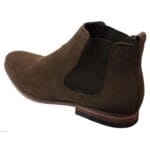 Stivaletti da uomo in pelle scamosciata italiana slip-on eleganti e casual, modello Desert Chelsea - Knighthood Store