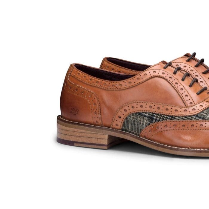 Chaussures homme en cuir véritable, richelieus, daim, tweed, lacets, style années 1920, élégantes et formelles - Knighthood Store