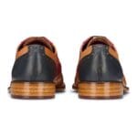 Chaussures richelieu à lacets pour homme, classiques, vintage, formelles, en cuir véritable, couleur beige, bleu marine, marron et rouge - Knighthood Store